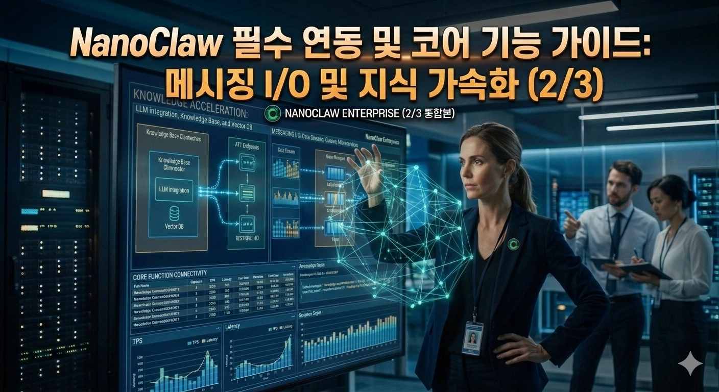 NanoClaw 메시징 IO 및 인바운드 가드레일 아키텍처 가이드 가로형 배너 이미지