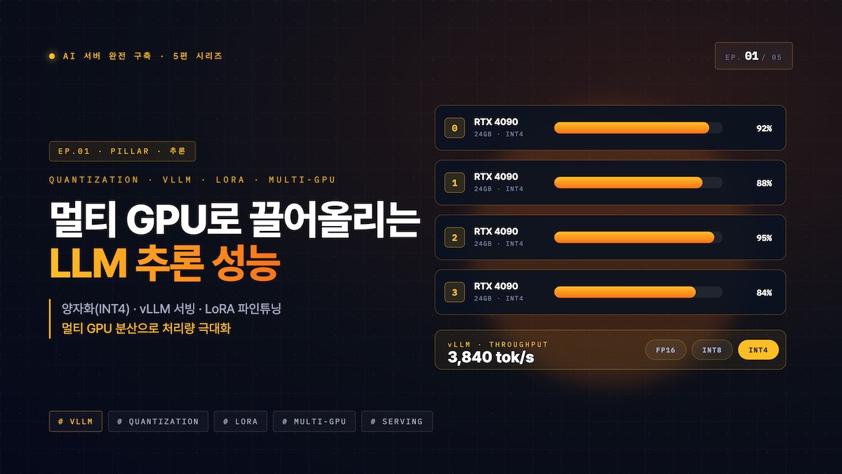 homelab-ai-server-infrastructure-part1 Ubuntu 24.04 환경에서 28개 AI 서비스를 하나의 Docker Compose로 통합하고 vLLM 및 멀티 GPU 설정을 마스터하는 홈랩 AI 서버 인프라 구축 가이드 대표 이미지
